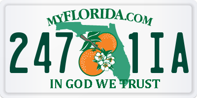 FL license plate 2471IA