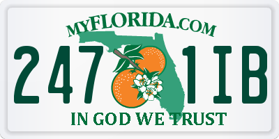 FL license plate 2471IB