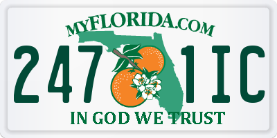 FL license plate 2471IC