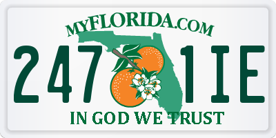 FL license plate 2471IE
