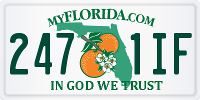 FL license plate 2471IF