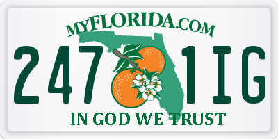 FL license plate 2471IG