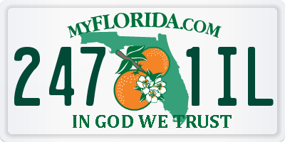 FL license plate 2471IL
