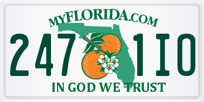 FL license plate 2471IO