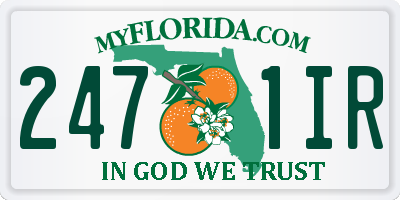 FL license plate 2471IR