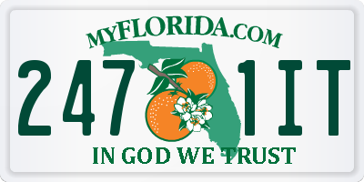 FL license plate 2471IT