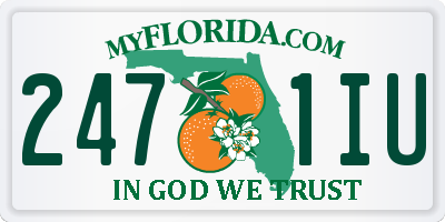 FL license plate 2471IU