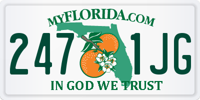 FL license plate 2471JG