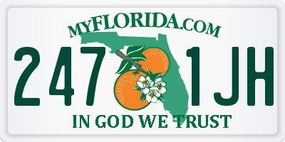 FL license plate 2471JH