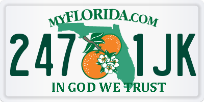 FL license plate 2471JK