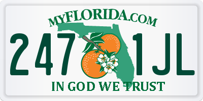FL license plate 2471JL
