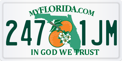 FL license plate 2471JM