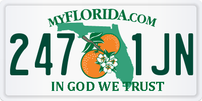 FL license plate 2471JN
