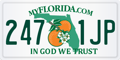 FL license plate 2471JP