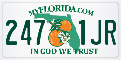 FL license plate 2471JR