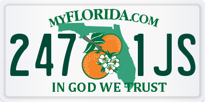 FL license plate 2471JS