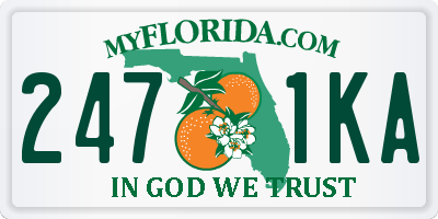 FL license plate 2471KA