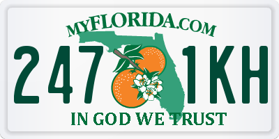 FL license plate 2471KH