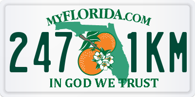 FL license plate 2471KM
