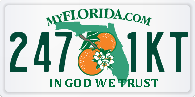 FL license plate 2471KT