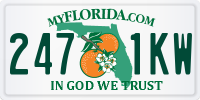 FL license plate 2471KW