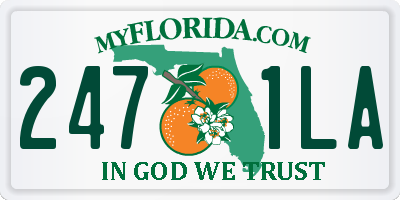 FL license plate 2471LA