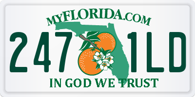 FL license plate 2471LD