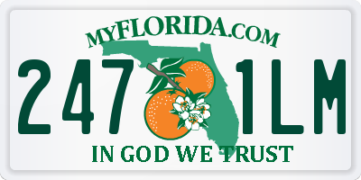 FL license plate 2471LM