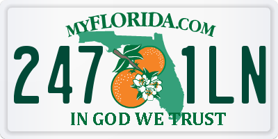 FL license plate 2471LN