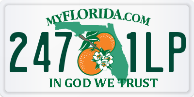 FL license plate 2471LP