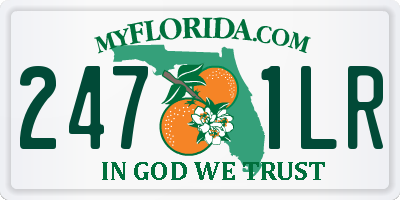 FL license plate 2471LR
