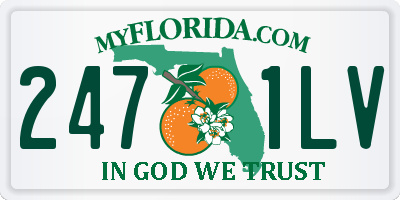 FL license plate 2471LV