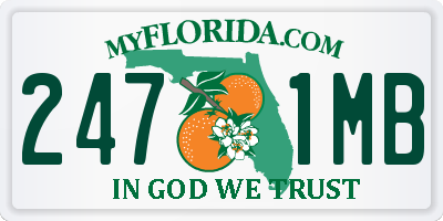FL license plate 2471MB