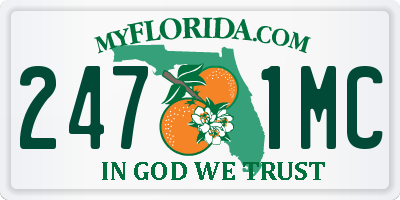FL license plate 2471MC