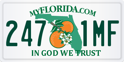 FL license plate 2471MF