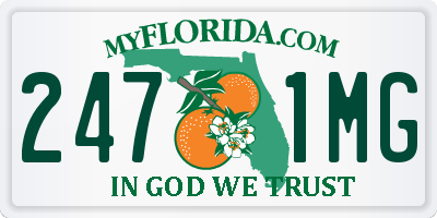 FL license plate 2471MG