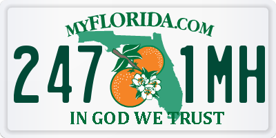 FL license plate 2471MH