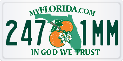FL license plate 2471MM
