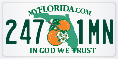 FL license plate 2471MN