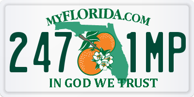 FL license plate 2471MP