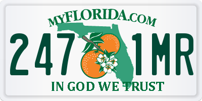 FL license plate 2471MR