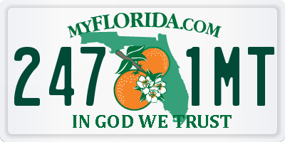 FL license plate 2471MT