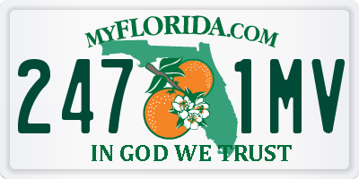 FL license plate 2471MV