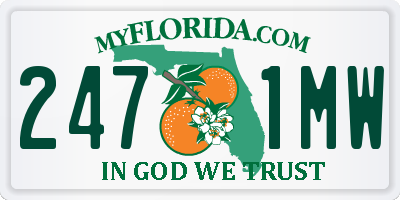 FL license plate 2471MW