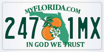 FL license plate 2471MX