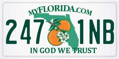 FL license plate 2471NB