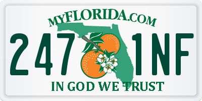 FL license plate 2471NF