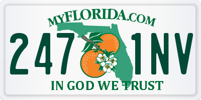 FL license plate 2471NV