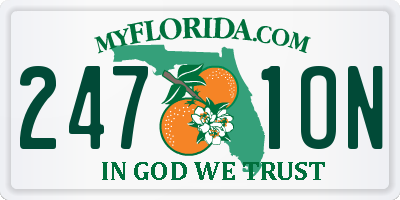 FL license plate 2471ON