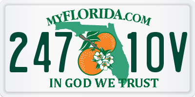 FL license plate 2471OV